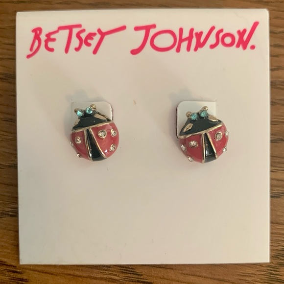 🐞Betsey Johnson Ladybug Stud Earrings-NWT - Picture 10 of 11